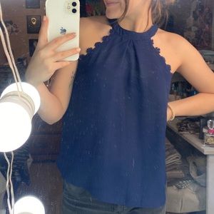 Navy Blue Halter Tank